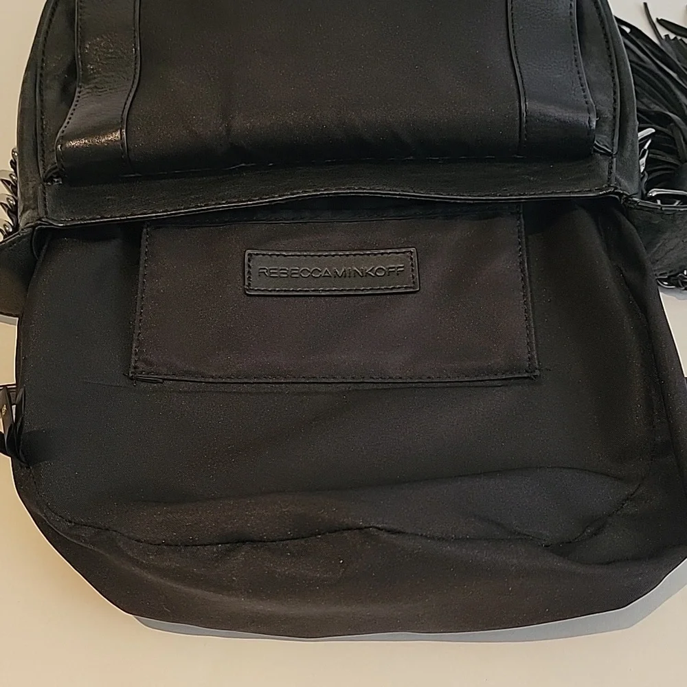 Black Studded Leather Crossbody Bag - Picture 12 of 13